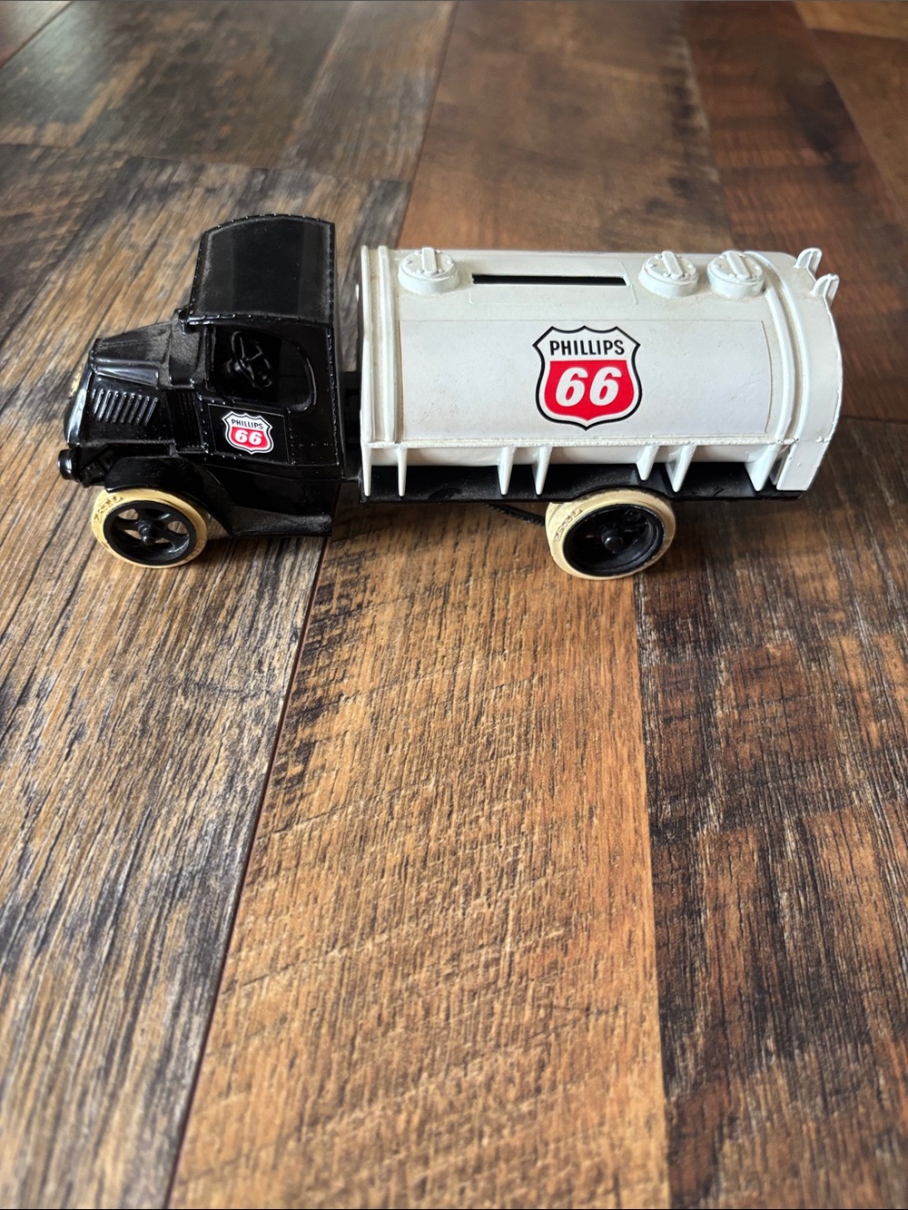 Vintage Toy Tanker Truck - Black and White